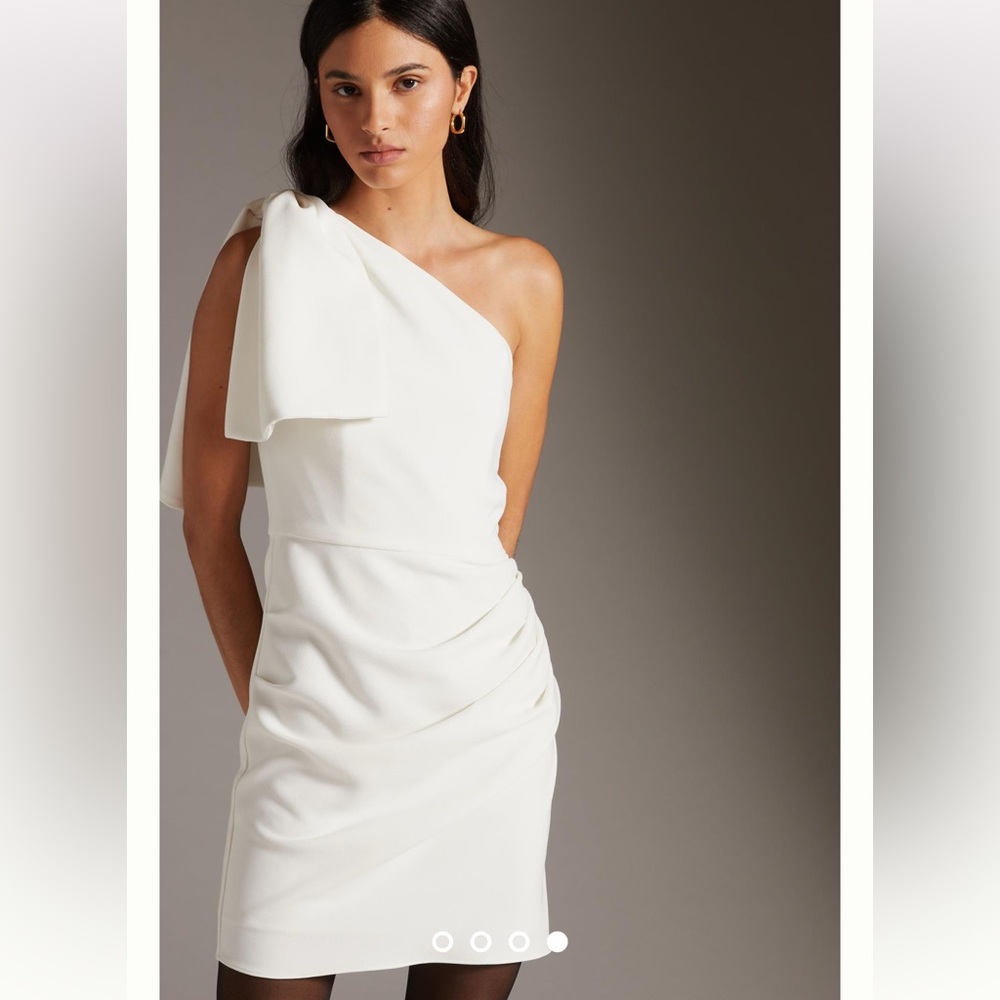 Shoshanna Midnight Paionia One Shoulder White Dress 00/045